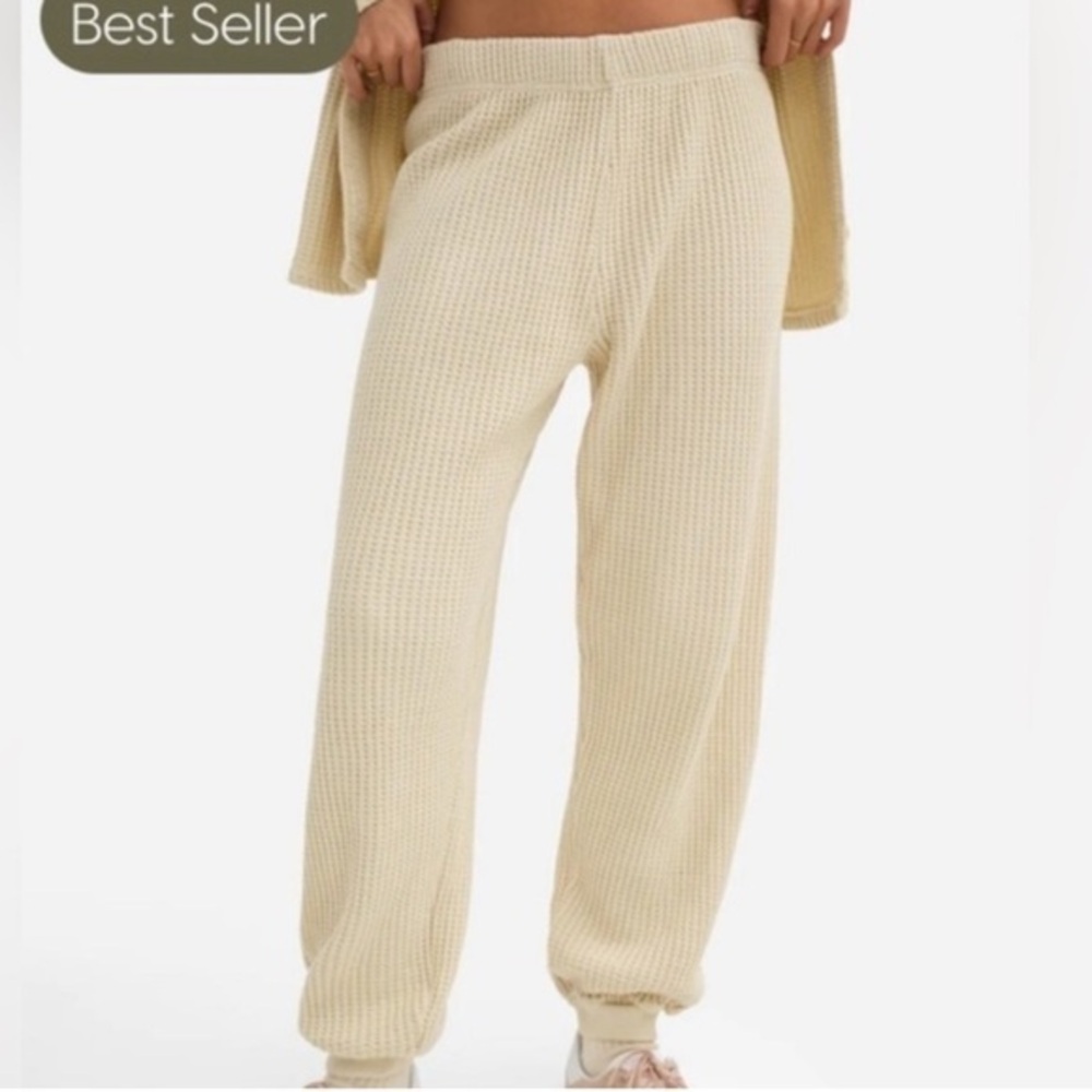 MATE the Label Organic Waffle Relaxed Jogger In Bone